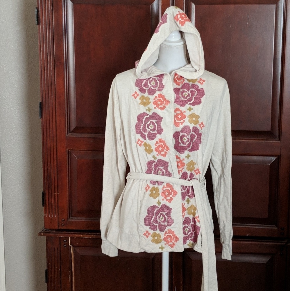 Saturday-sunday Anthro. embroidered cardigan M